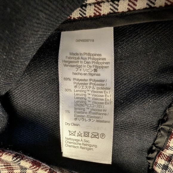 NWT - Madewell Women's Suiting Bomber Jacket - Yarn Dyed Plaid Checkered - XXL - Picture 12 of 12